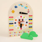 Deer Arch Calendar Clock wooden learning board